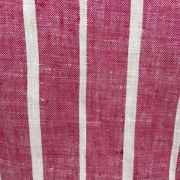 Rafaella Linen Striped lace Tie Top Pink White Large nautical July 4 coastal EUC - Picture 8 of 10